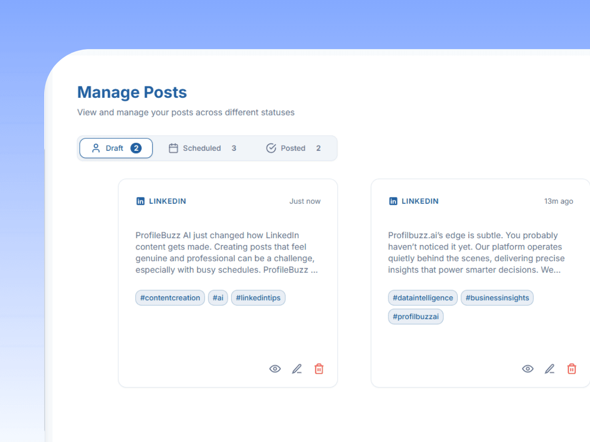 Manage Posts